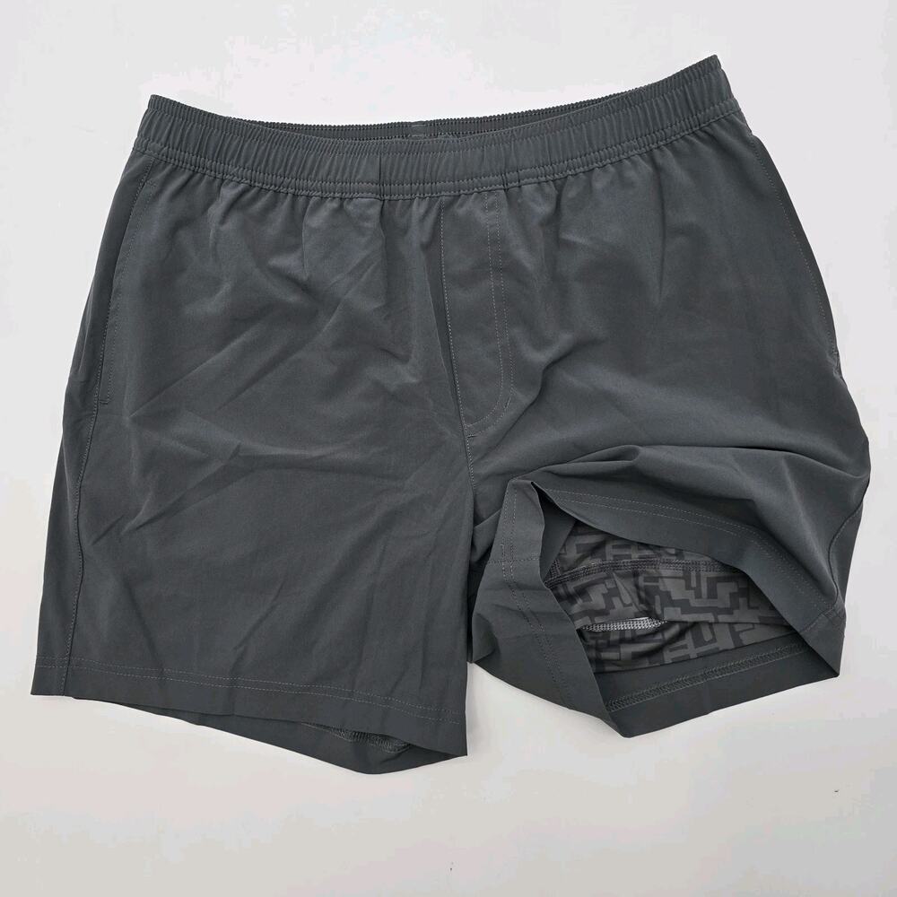 Chubbies Shorts Mens Medium 5.5 Inch Gray Boxer Lined Athlounger Geo Aztec